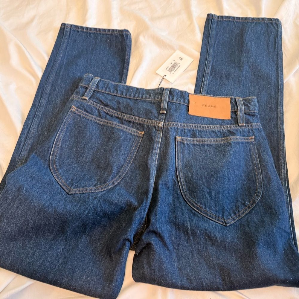 Frame Le Italien Straight Classic Blue Denim Jeans NWT Size 28 - Picture 9 of 11
